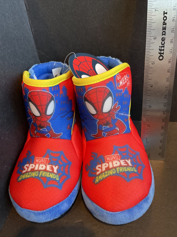 Spidey & Amazing Friends Plush Boot Slipper Sz 5/6