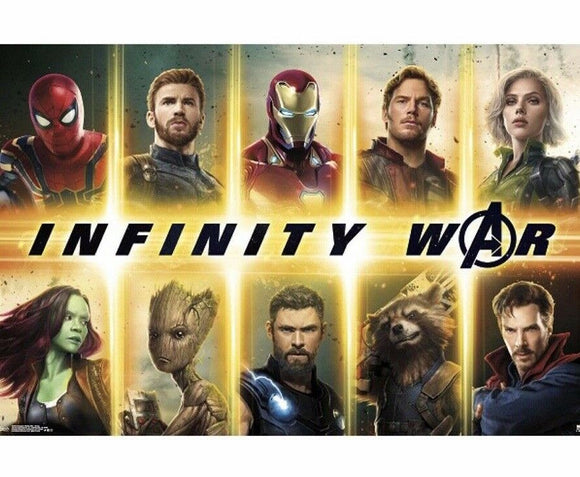 Marvel MCU Infinity War Group Wall Poster 22.375”x34” Trends Brand NEW