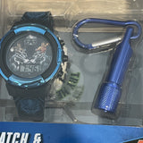 Marvel Avengers Black Panther Youth Watch with Flashlight