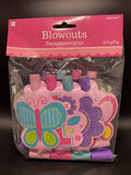 Girl 1st Birthday Flower & Butterfly Blowout Favors 8 Ct