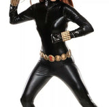Marvel Black Widow Adult Costume Jumpsuit,belt,gloves,battle cuffs,wig Rubies