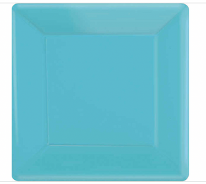 Amscan Bright Blue 7 Inch Square Paper Plates, 20 Ct.