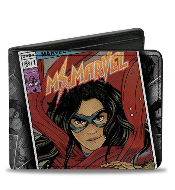 Buckle Down Bifold Ms Marvel Kamala Khan Comic Book Cover Wallet