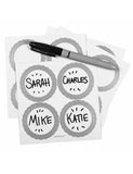 amscan Candy Buffet Scalloped Labels Silver