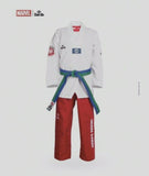 Marvel Dao Do Ironman White Collar Taekwondo Dobok Size 2 NEW