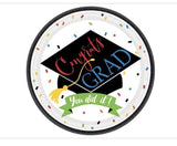 100 Percent Done Graduation Paper Plates, 9", Multicolor, Pack of 60 Plates