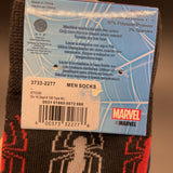 Mens Marvel Spiderman 2 Pack Novelty Crew Socks Sz 6-12