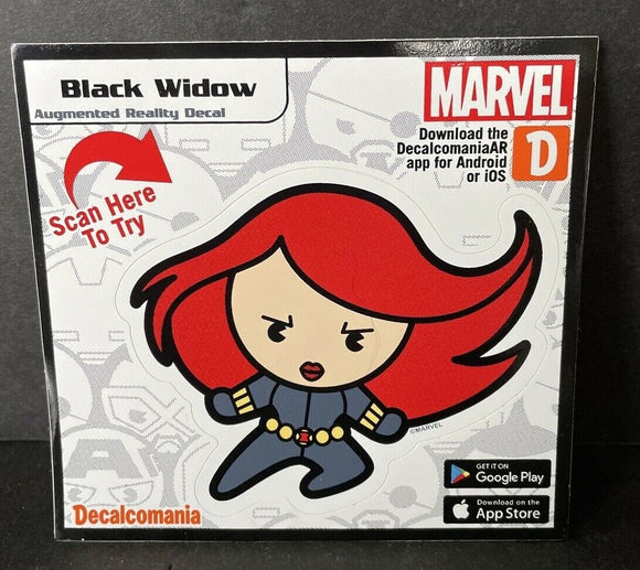 Marvel Black Widow Kawaii Vinyl Augmented Reality Decal Sticker 3” New