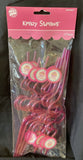 Sweet Little Cupcake Girl Pink Lil' Kids 1st Birthday Party Favor Krazy Straws