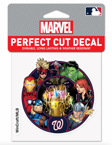 Washington Nationals Marvel Avengers Perfect Cut Decal 4"x4'