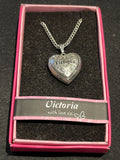 Heart Picture Locket With Love Necklace 16-18" Chain Victoria