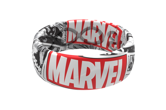 Groove Life Marvel Black and White Comic RING Size 10 Silicone NEW