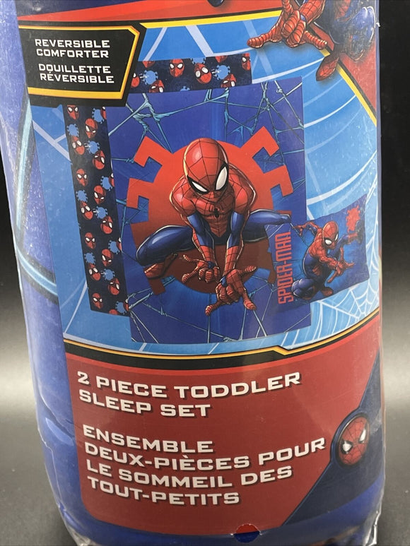 Spiderman 2 pc Toddler Bed Set Comforter & Pillow Case
