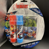 Marvel Avenger 2x Jumbo Chalk & Chalk Holders w/2 Bean Bags For Hopscotch Game