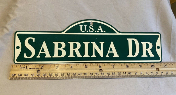 Green Street Room Sign Personalized  ~ USA  Sabrina DR ~ Stocking Stuffer ~