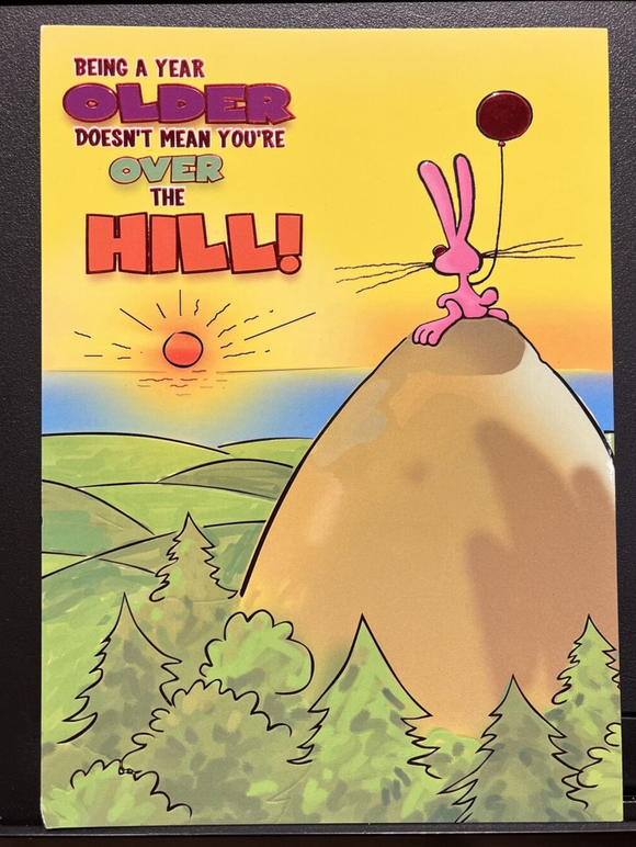 Over the Hill Birthday Greeting Card w/Envelope