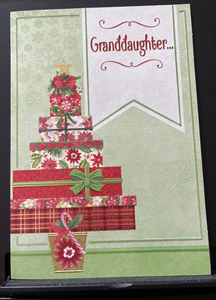 Granddaughter Merry Chrismas Greeting Card w/Envelope