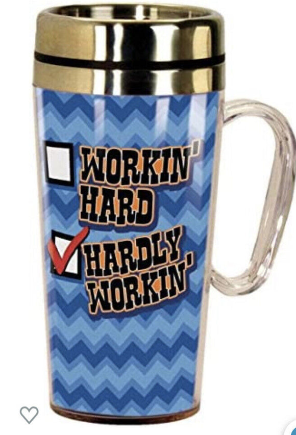 Spoontiques Work Hard Insulated Travel Mug