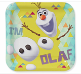 Olaf 9" Square Paper Party Plate 8ct