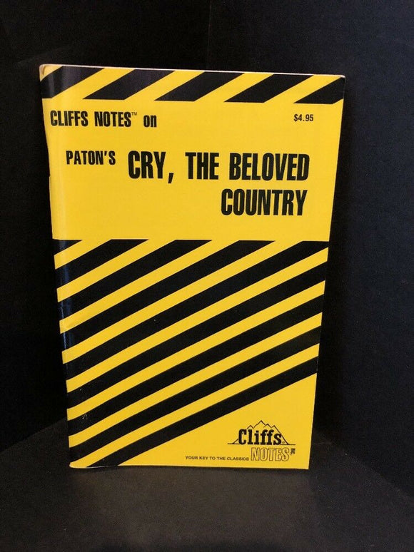 Cliffs Notes Paton's CRY, THE BELOVED COUNTRY Brand NEW