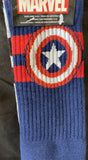 Marvel Captain America & Iron Man Mens Ribbed Socks Sz 6-12 2Pk