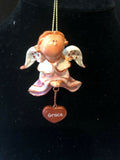 Pink Grace Prayer Angel Orn by the Encore Group made by Russ Berrie NEW
