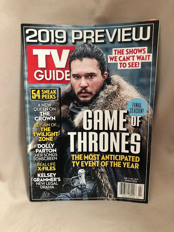 TV GUIDE MAGAZINE January 7-20 2019 Double Issue Game of Thrones NEW