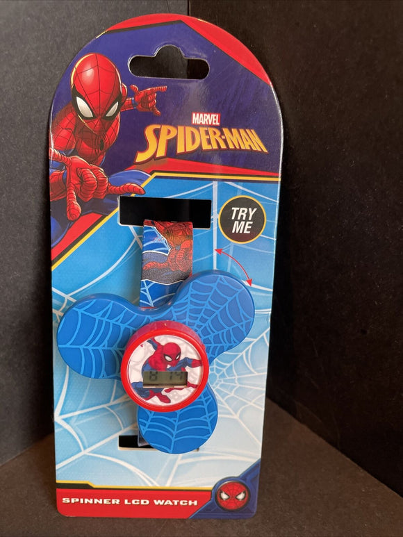 Spiderman Youth Fidgit Spinner LCD Watch