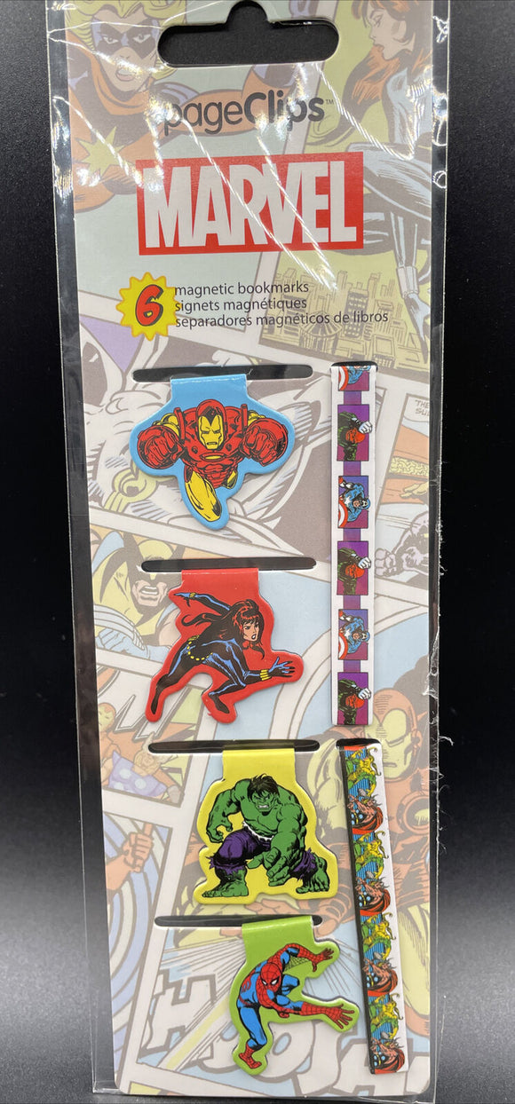 Marvel Classic Characters Magnetic Page Clips Multi-Color