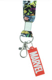 Marvel Comic Book Graphic Lanyard ID Badge Holder And 2" Rubber Charm