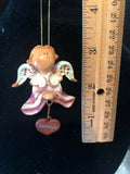 Pink Katelyn Prayer Angel Orn by the Encore Group made by Russ Berrie NEW
