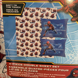 Marvel Spiderman Full Size 4 Piece Sheet Set