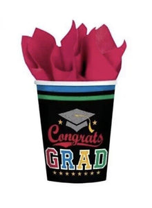 Congrats Graduate 9 Oz Cups - 18 Per Unit