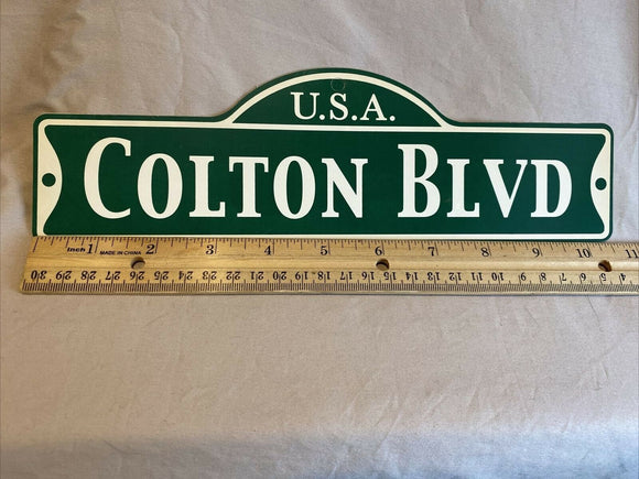 Green Street Room Sign Personalized  ~ USA  Colton Blvd~ Stocking Stuffer ~