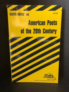 CLIFFSNOTES AMERICAN POETS OF 20TH CENTURY Brand NEW