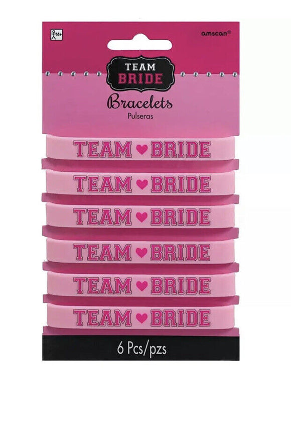 Team Bride Wristbands - 6 ct.