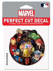 San Francisco Giants Marvel Avengers Perfect Cut Decal 4"x4'