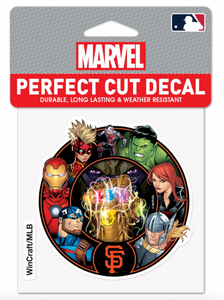 San Francisco Giants Marvel Avengers Perfect Cut Decal 4"x4"