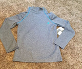 Champion Girls Cold Gear Mockneck Grey/Blue Stitching NWT