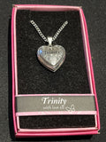 Heart Picture Locket With Love Necklace 16-18" Chain Trinity