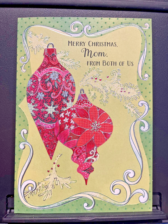 Merry Christmas Mom From Both of Us Greeting Card w/Envelope
