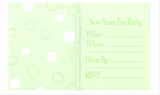 Happy New Year clock champagne invitations 8 count (5 x 4 folded)