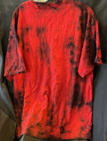 Marvel Spiderman Car Action Graphic Tie Dye Red/Blk Mens Tshirt Size XL