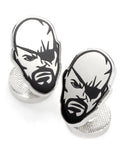 Marvel Nick Fury Silver Cufflinks