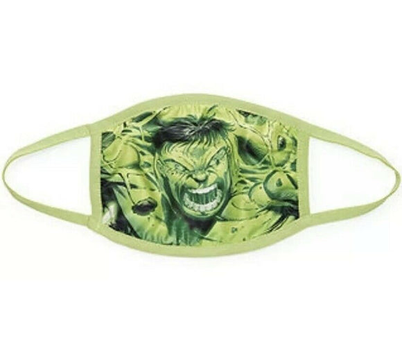 Hulk Marvel Adult Size Gathered Fabric Face Cover Guard Mask Facemask Ages 14+