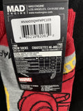 Marvel I Am Invincible Iron Man Mens Novelty Crew Sock Size 10-13