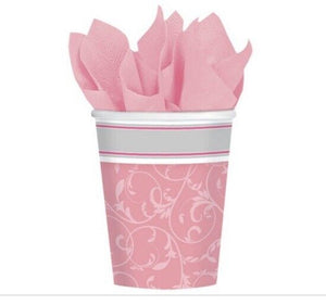 9 Oz. Blessings Hot/Cold Cups, Pink - Pack of 8