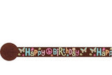 Hippie Chick Peace Owl Brown Retro Birthday Party Decoration Crepe Streamer