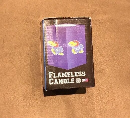 Kansas University Flameless Candle Brand New Official Collegiate License product