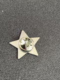 Red Star Lapel Pin with Smile